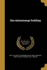 Cover image for Des Minnesangs Fru Hling