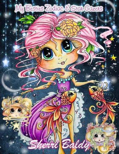 Cover image for Sherri Baldy My-Besties Zodiac and Star Gazers Coloring Book