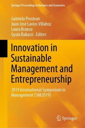 Cover image for Innovation in Sustainable Management and Entrepreneurship: 2019 International Symposium in Management (SIM2019)