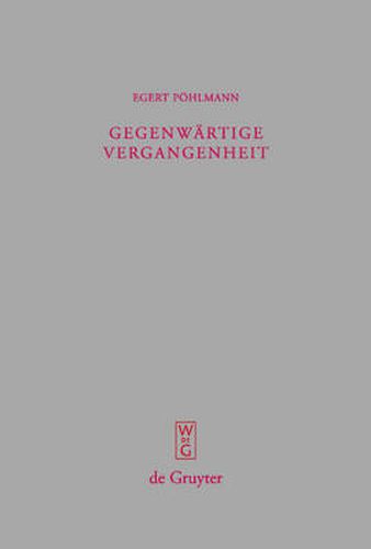 Cover image for Gegenwartige Vergangenheit: Ausgewahlte Kleine Schriften