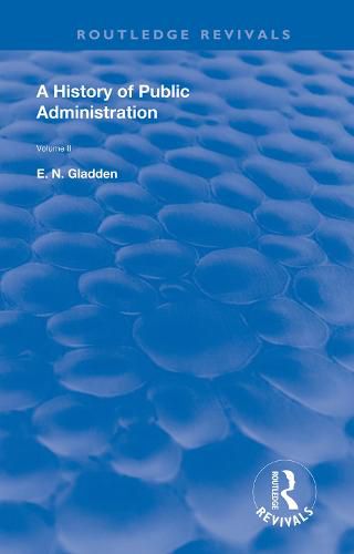 Cover image for A History of Public Administration: Volume II: From the Eleventh Century to the Present Day