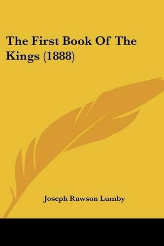 The First Book of the Kings (1888)