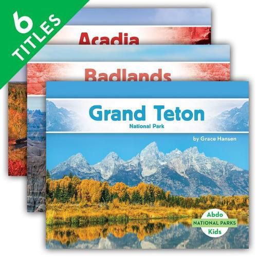 Cover image for National Parks: Acadia National Park / Grand Teton National Park / Rocky Mountain National Park / Badlands National Park / Nawai'i Volcanoes National Park / Zion National Park