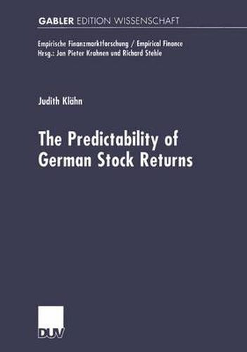 Cover image for The Predictabilty of German Stock Returns