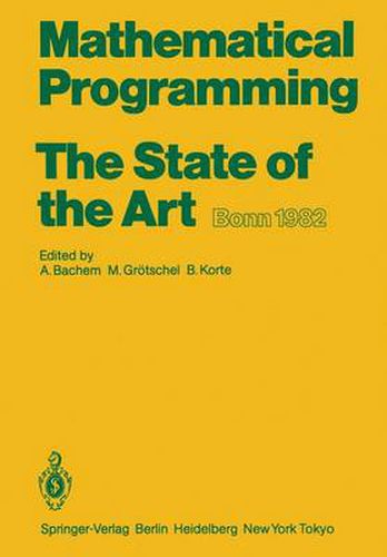 Mathematical Programming The State of the Art: Bonn 1982