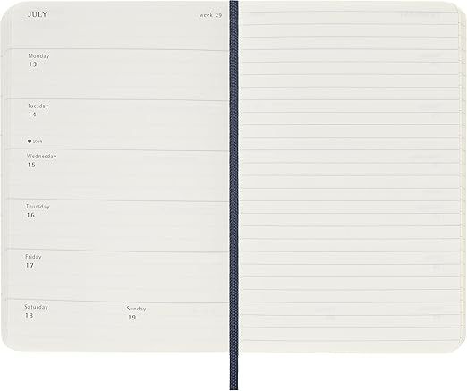 Sapphire Softcover Weekly Notebook 2026 Moleskine Diary