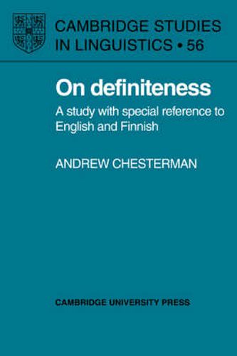 Cover image for On Definiteness: A Study with Special Reference to English and Finnish