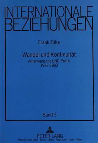 Cover image for Wandel Und Kontinuitaet: Amerikanische Uno-Politik 1977-1993