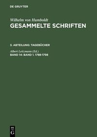 Cover image for Gesammelte Schriften, Band 14, Band 1. 1788-1798