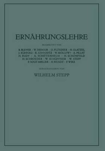 Cover image for Ernahrungslehre: Grundlagen Und Anwendung