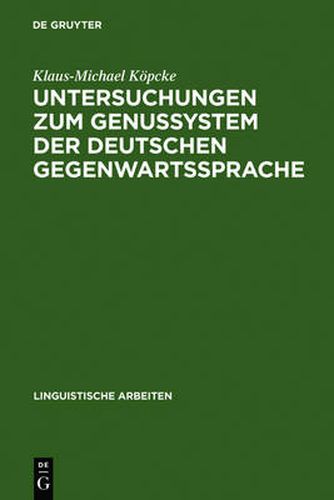 Cover image for Untersuchungen Zum Genussystem Der Deutschen Gegenwartssprache