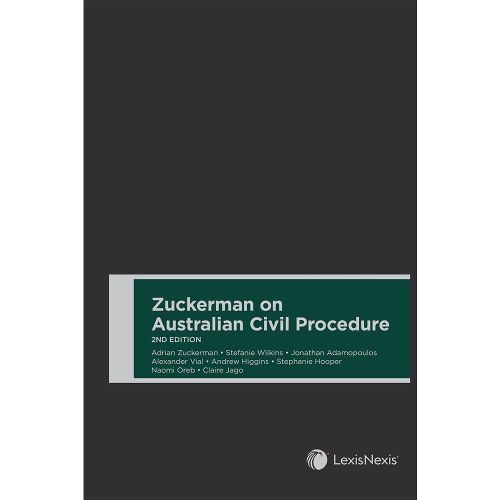 Cover image for Zuckerman on Australian Civil Procedure