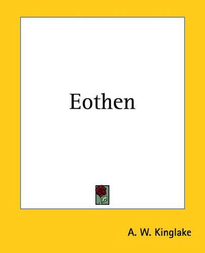 Cover image for Eothen
