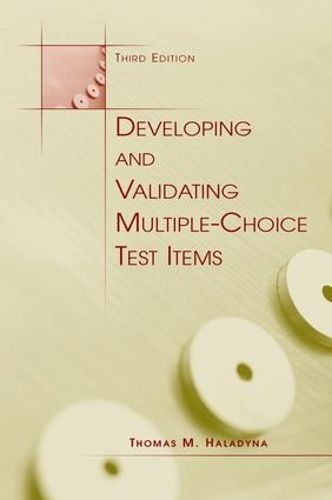 Cover image for Developing and Validating Multiple-choice Test Items