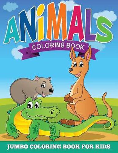 Cover image for Animal Coloring Pages (Jumbo Coloring Book for Kids)