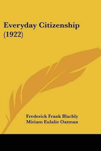 Cover image for Everyday Citizenship (1922)