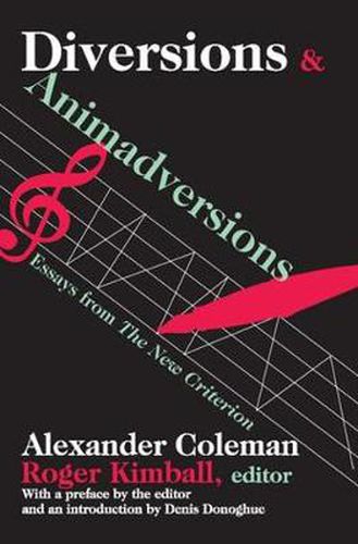 Cover image for Diversions and Animadversions: Essays from  The New Criterion