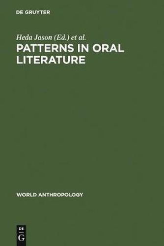 Cover image for Patterns in Oral Literature