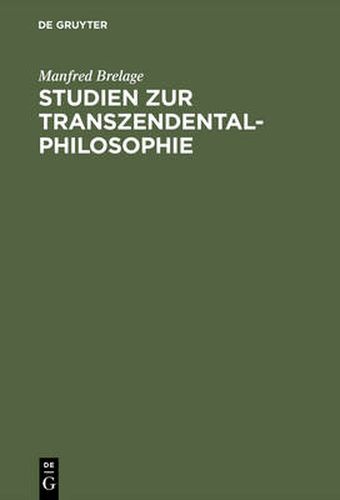 Cover image for Studien zur Transzendentalphilosophie