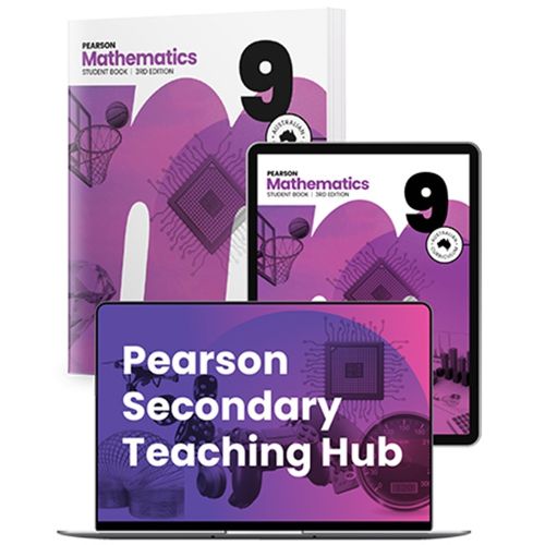 Cover image for Pearson Mathematics 9 Student Book, eBook and Hub