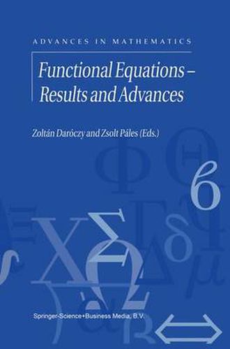 Cover image for Functional Equations - Results and Advances