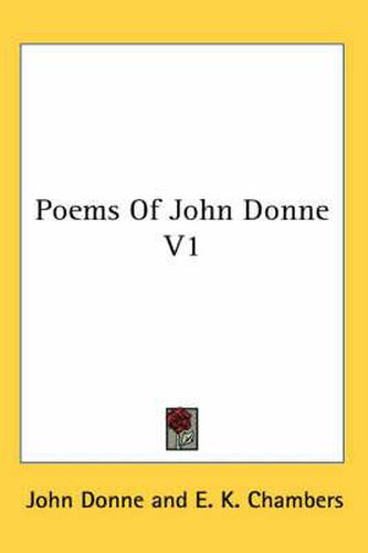 Cover image for Poems of John Donne V1