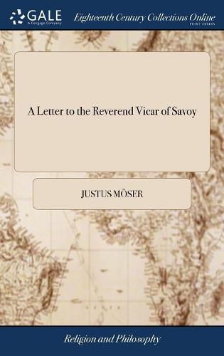 Cover image for A Letter to the Reverend Vicar of Savoy