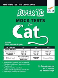 Cover image for Super 10 Mock Tests for CAT