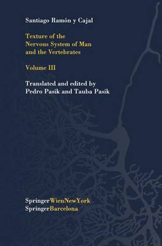 Cover image for Texture of the Nervous System of Man and the Vertebrates: Volume III An annotated and edited translation of the original Spanish text with the additions of the French version by Pedro Pasik and Tauba Pasik