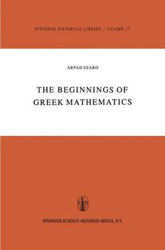 Cover image for The Beginnings of Greek Mathematics