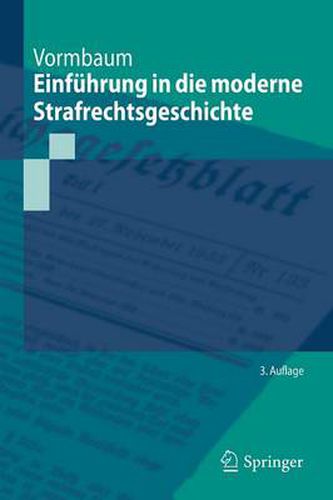 Cover image for Einfuhrung in Die Moderne Strafrechtsgeschichte