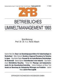 Cover image for Betriebliches Umweltmanagement 1993