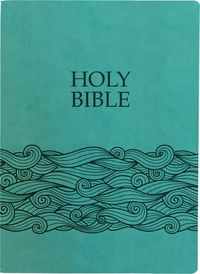 Cover image for KJV Holy Bible, Wave Design, Large Print, Coastal Blue Ultrasoft