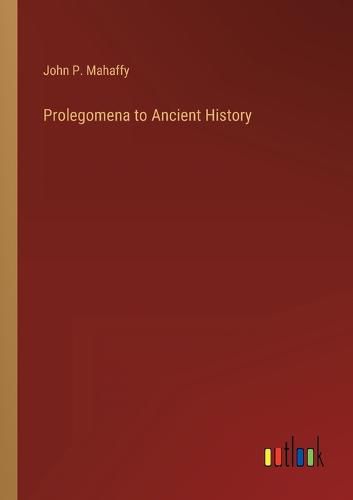 Cover image for Prolegomena to Ancient History