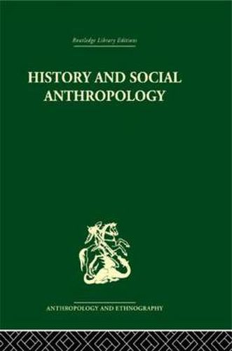 Cover image for History and Social Anthropology