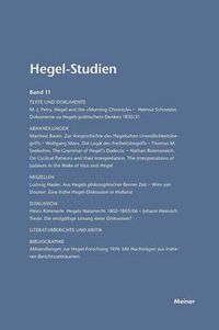 Cover image for Hegel-Studien / Hegel-Studien Band 11 (1976)