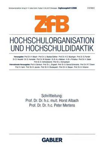 Hochschulorganisation Und Hochschuldidaktik