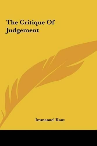 Cover image for The Critique of Judgement