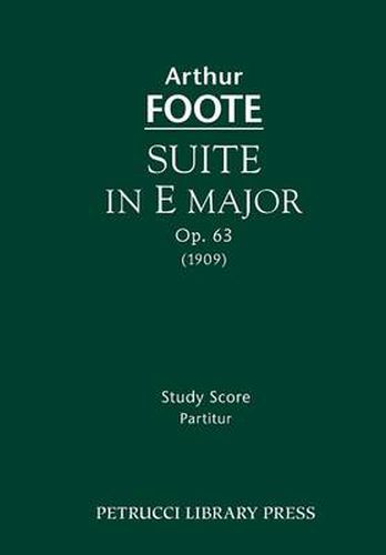 Cover image for Suite in E Major, Op.63: Study Score