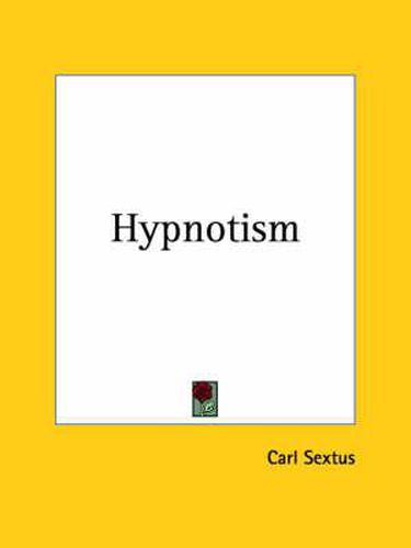Cover image for Hypnotism (1917)