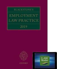 Cover image for Blackstone's Employment Law Practice 2019 (book and digital pack)