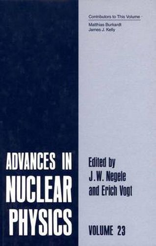 Cover image for Advances in Nuclear Physics: Volume 23