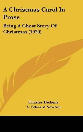 Cover image for A Christmas Carol in Prose: Being a Ghost Story of Christmas (1920)