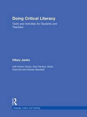 Cover image for Doing Critical Literacy: Texts and Activities for Students and Teachers