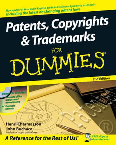 Cover image for Patents, Copyrights and Trademarks For Dummies