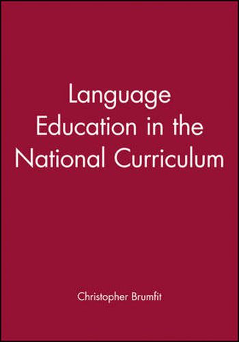 Cover image for Language Education in the National Curriculum