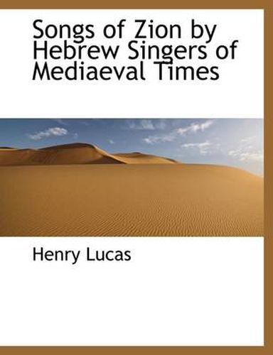 Cover image for Songs of Zion by Hebrew Singers of Mediaeval Times