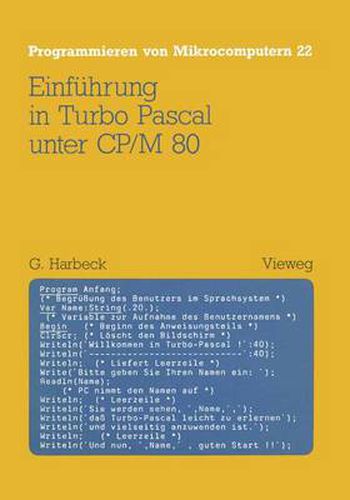 Cover image for Einfuhrung in Turbo Pascal Unter CP/M 80