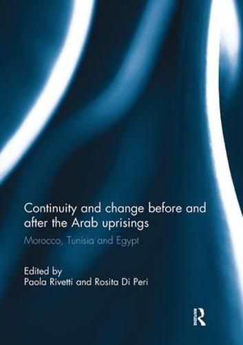 Cover image for Continuity and change before and after the Arab uprisings: Morocco, Tunisia, and Egypt