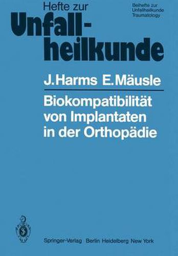 Cover image for Biokompatibilitat von Implantaten in der Orthopadie